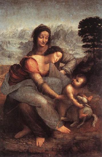 LEONARDO da Vinci The Virgin and Child with St Anne China oil painting art